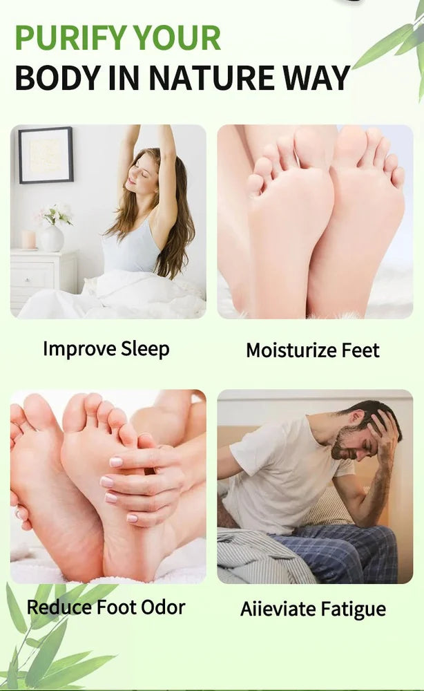 Foot patch (pack of 10) Herbal And Gentle Ingredient Detox Foot Pads, Natural Ingredients for Sleep Aid, Pain Relief, Toxin Removal with Bamboo Vinegar and Acupoint Micro-Massage Technology
