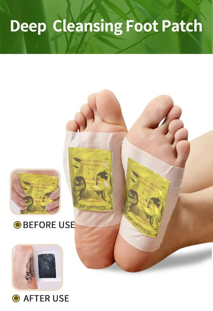 Foot patch (pack of 10) Herbal And Gentle Ingredient Detox Foot Pads, Natural Ingredients for Sleep Aid, Pain Relief, Toxin Removal with Bamboo Vinegar and Acupoint Micro-Massage Technology
