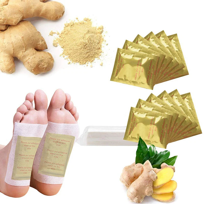 Foot patch (pack of 10) Herbal And Gentle Ingredient Detox Foot Pads, Natural Ingredients for Sleep Aid, Pain Relief, Toxin Removal with Bamboo Vinegar and Acupoint Micro-Massage Technology