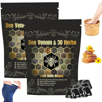 Bee Venom & 30 Herbs Firming Detox Foot Bath Beads (Pack of 30)