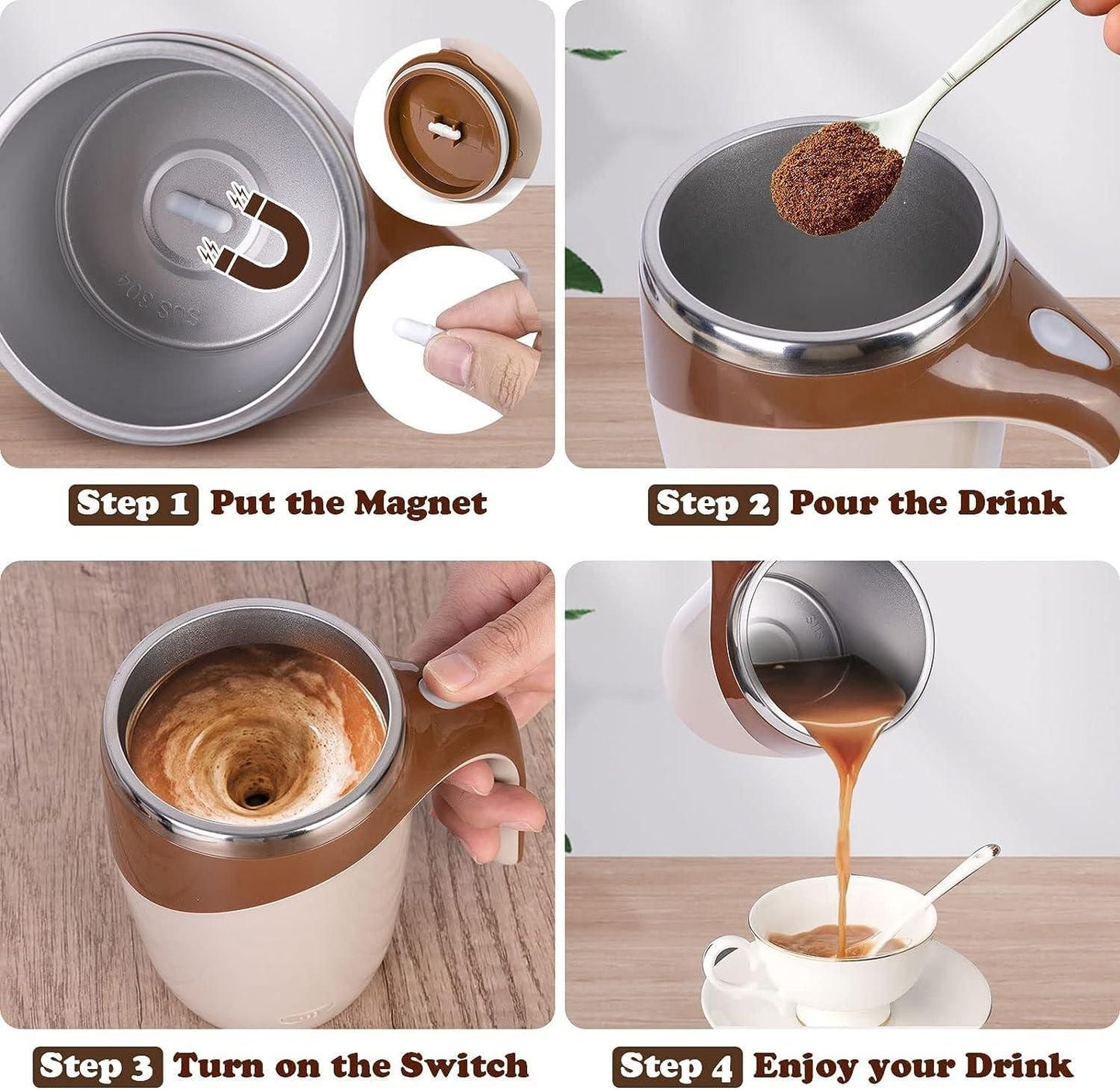 Automatic Magnetic Stirring Coffee Mug