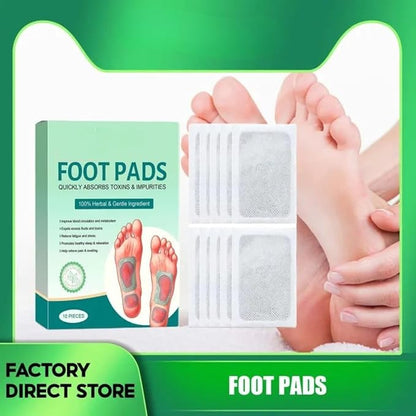Foot patch (pack of 10) Herbal And Gentle Ingredient Detox Foot Pads, Natural Ingredients for Sleep Aid, Pain Relief, Toxin Removal with Bamboo Vinegar and Acupoint Micro-Massage Technology