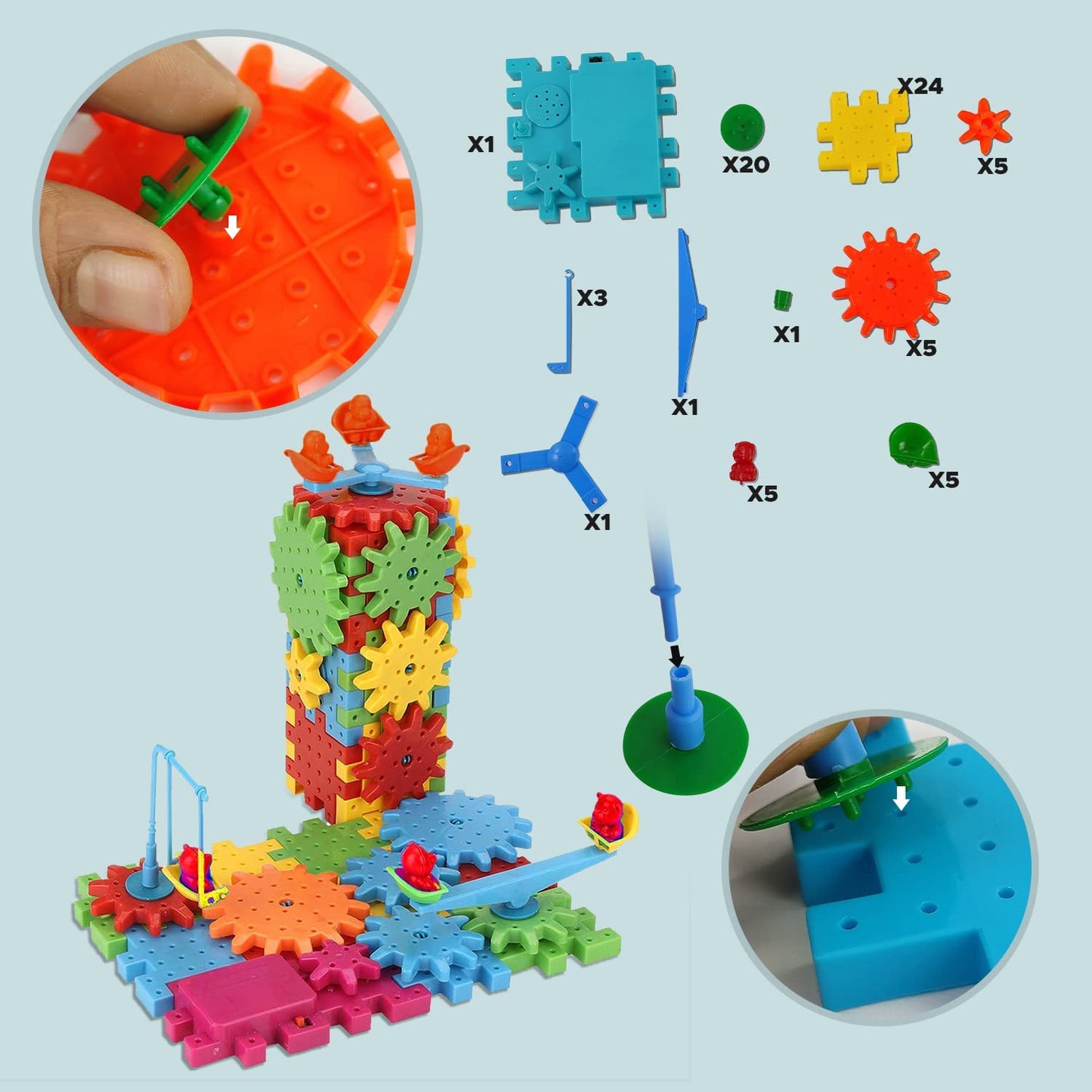 Building Block Kit-Gear Box Educational Toy for Kids