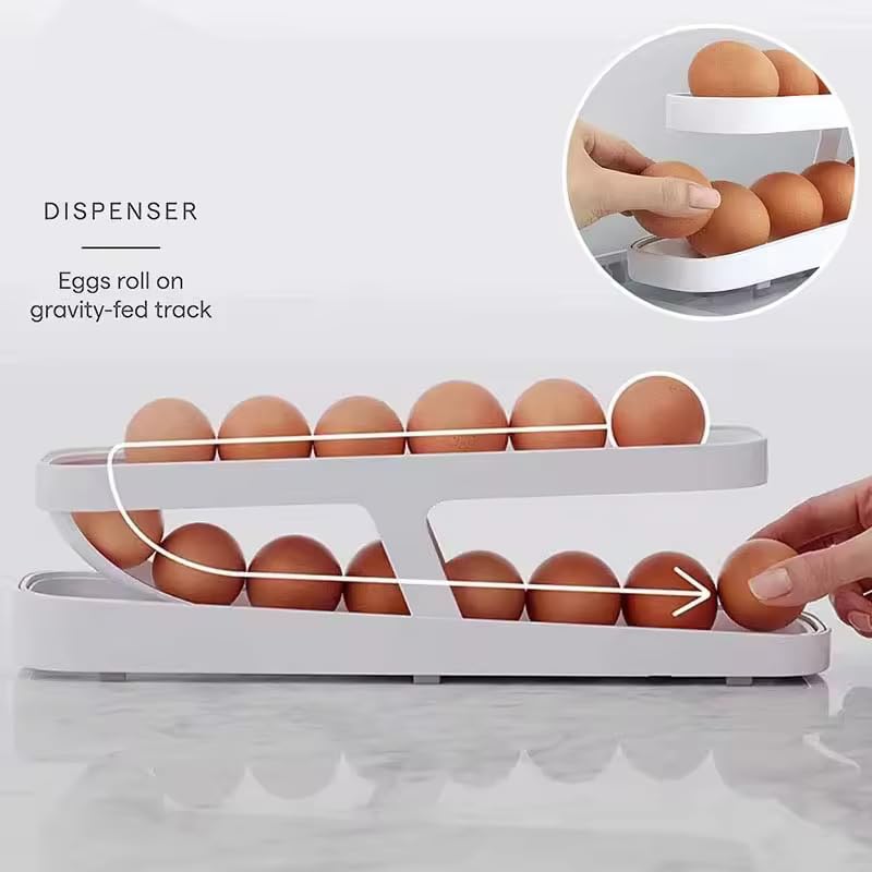Automatic 2-Tier Rolling Egg Dispenser